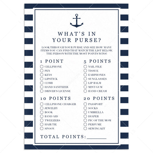 Purse raid baby shower game for boy by LittleSizzle