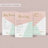 Games for Pink, Mint and Gold Baby Shower