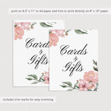 Instant download floral pink shower decorations by LittleSizzle