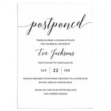 Modern Postponed Announcement Template