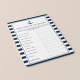 Nautical Baby Shower Game The Price is Right Virtual & Printable
