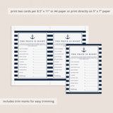 Nautical Baby Shower Full Package Instant Download