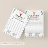 Vintage Christmas Party Game Scattergories Printable