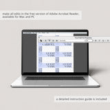 Editable table decorations place card template by LittleSizzle