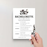 Bride or Die Bachelorette Party Games Bundle Black Floral Skull