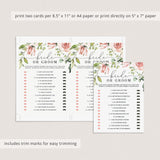 spring wedding shower games printables