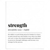 Strength Definition Print Instant Download