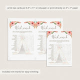 Tribal Baby Shower Games Baby Word Search Printable