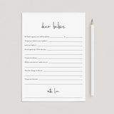 Twins Baby Shower Game Printable Dear Babies Modern Minimalist by LittleSizzle