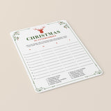 Vintage Christmas Party Game Scattergories Printable
