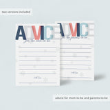 Printable advice cards for winter shower by LittleSizzle