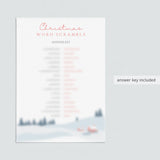 Printable Christmas Word Scramble Game