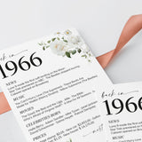 60th Wedding Anniversary Decorations Back in 1966 Table Cards