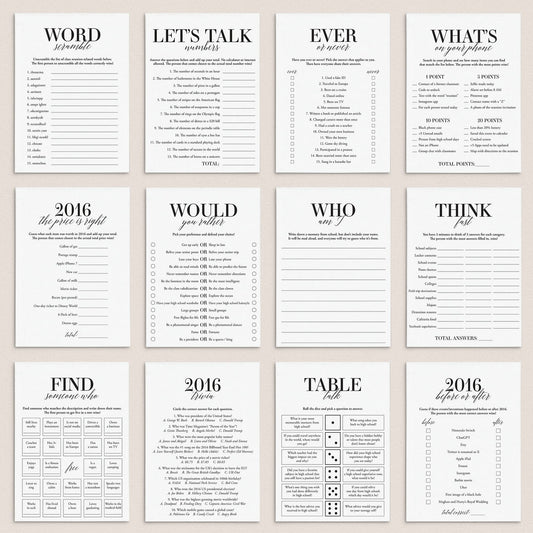 10th Class Reunion Games Printable Class of 2016 High School Reunion by LittleSizzle