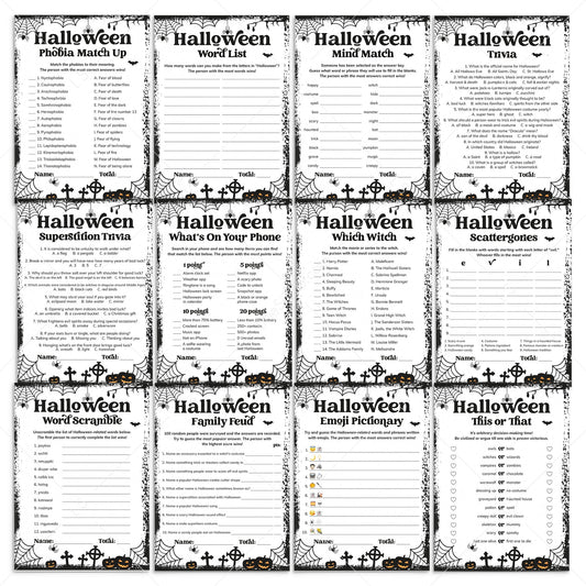 Adult Halloween Games for Parties Printable by LittleSizzle
