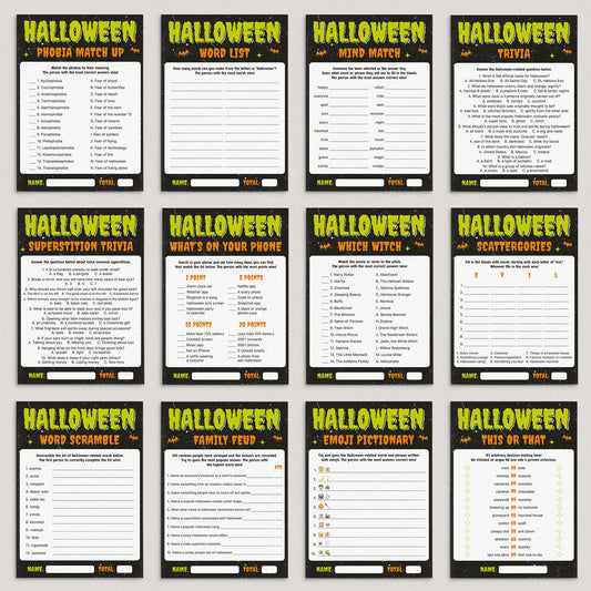 Last-Minute Halloween Party Games Instant Download by LittleSizzle