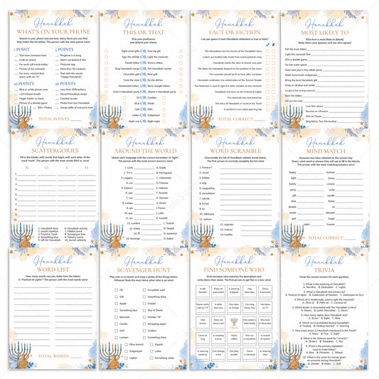 Hanukkah Games Bundle Printable by LittleSizzle