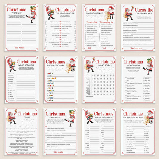 12 Printable Christmas Games to Play with Family by LittleSizzle