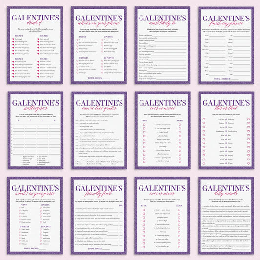 12 Printable Galentine Games by LittleSizzle