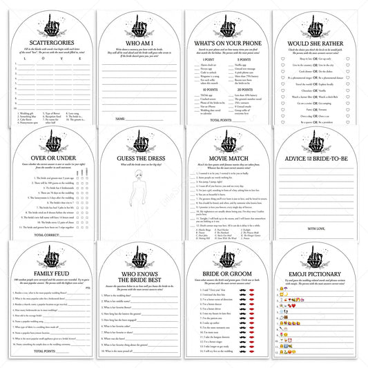 Bride or Die Bridal Shower Games Printable Til Death Do Us Party by LittleSizzle