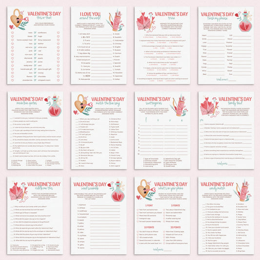 Valentines Trivia Game Galentines Day Games Couples Games -  in 2023