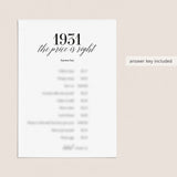 1931 The Price Is Right Game with Answers Printable