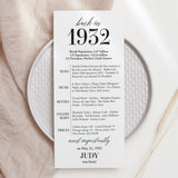 95th Birthday Party Decorations Back in 1932 Table Card Custom Name