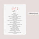 1934 Trivia Questions and Answers Printable