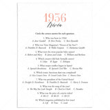 1936 Trivia Questions and Answers Printable by LittleSizzle