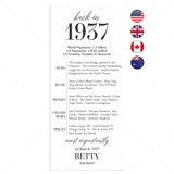 90th Birthday Party Decorations Back in 1937 Table Card by LittleSizzle