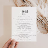 1942 Trivia with Answers Printable