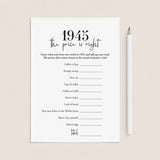 1945 The Price Is Right Game with Answers Printable by LittleSizzle