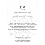 1945 Quiz and Answers Printable by LittleSizzle