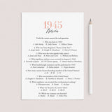 1945 Trivia Questions and Answers Printable by LittleSizzle