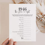 1946 The Price Is Right Game with Answers Printable