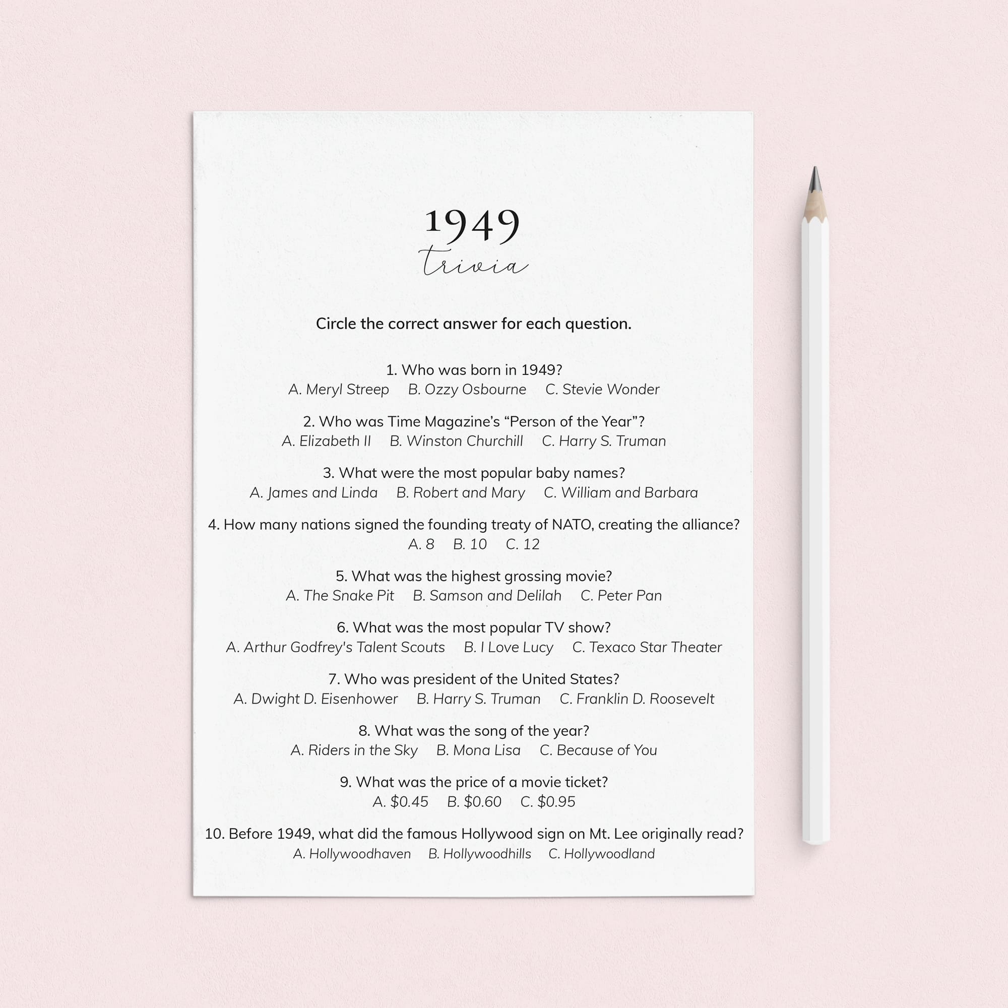 Personalised 70th Birthday Gift Print Life In 1954 By aFewHomeTruths |  notonthehighstreet.com