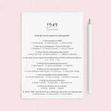 1949 Quiz and Answers Printable by LittleSizzle