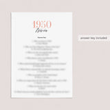 1950 Trivia Questions and Answers Printable