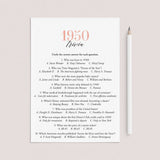 1950 Trivia Questions and Answers Printable by LittleSizzle