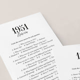 1951 Trivia Quiz with Answer Key Instant Download