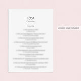 Printable 75th Birthday Games for Her Born in 1951