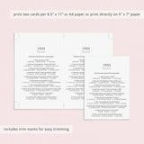 Printable 70th Birthday Games for Her Born in 1955