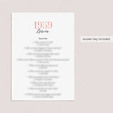 1959 Trivia Questions and Answers Printable