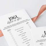 Married in 1961 65th Wedding Anniversary Party Games Bundle