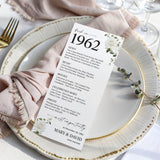 1962 Anniversary Table Cards Personalized 65th Anniversary Decor