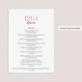 1964 Trivia Questions and Answers Printable