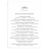 1965 Quiz and Answers Printable by LittleSizzle