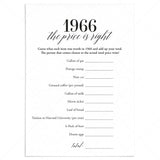 1966 The Price Is Right Game with Answers Printable by LittleSizzle
