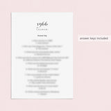 Printable 60th Birthday Games for Her Born in 1966