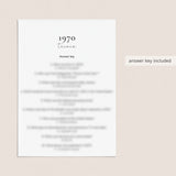 1970 Quiz and Answers Printable